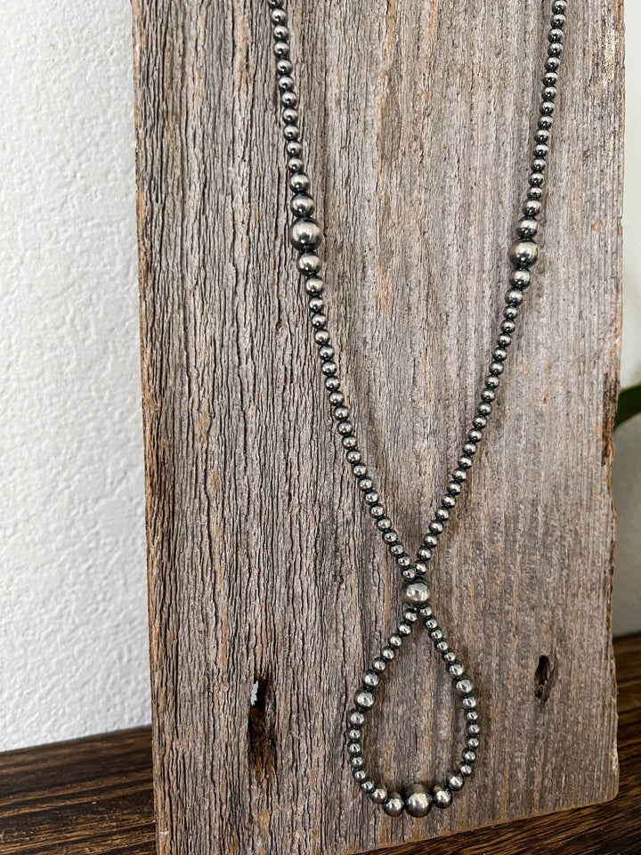 Verity 23" Sterling Silver Pearls Necklace - Lunabelle West