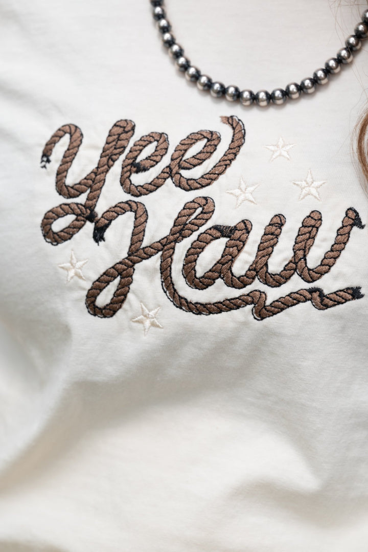 Yeehaw Embroidered Tee - Lunabelle West