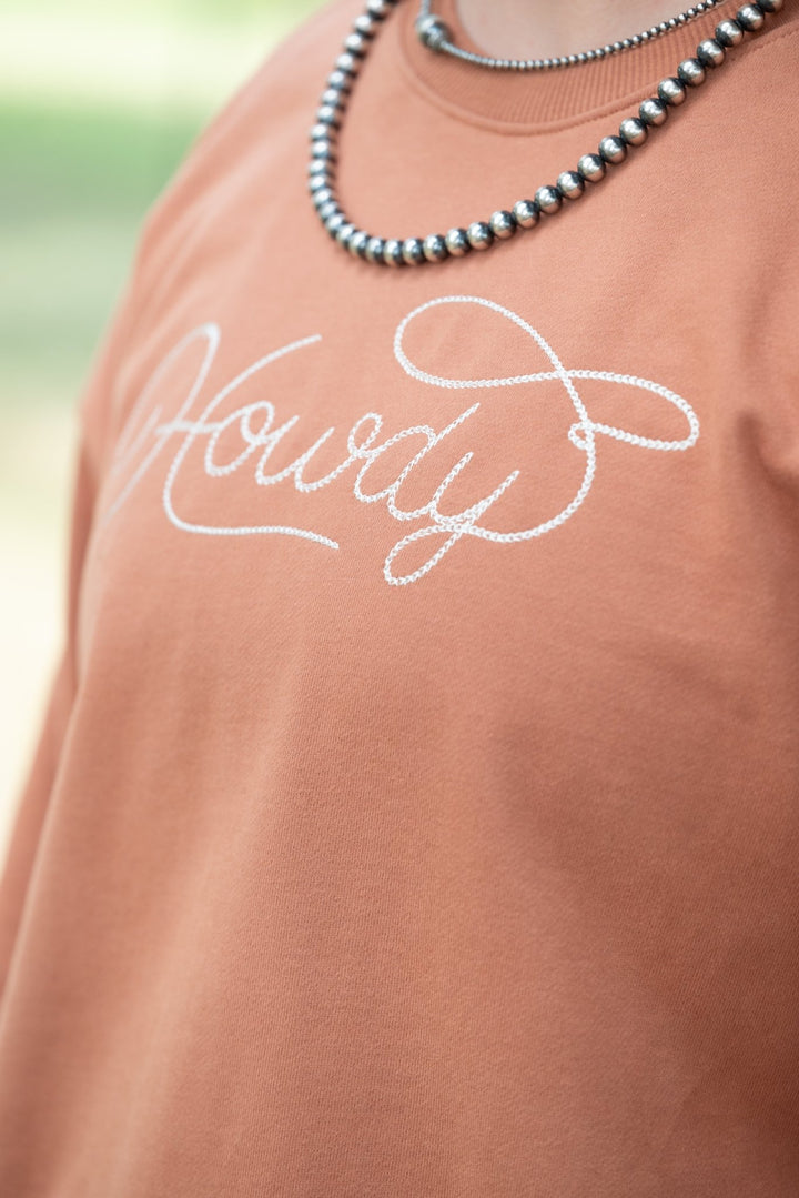 Howdy Embroidered Crewneck - Lunabelle West