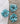 Turquoise Checkered Scrunchie - Lunabelle West