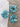 Turquoise Checkered Scrunchie - Lunabelle West
