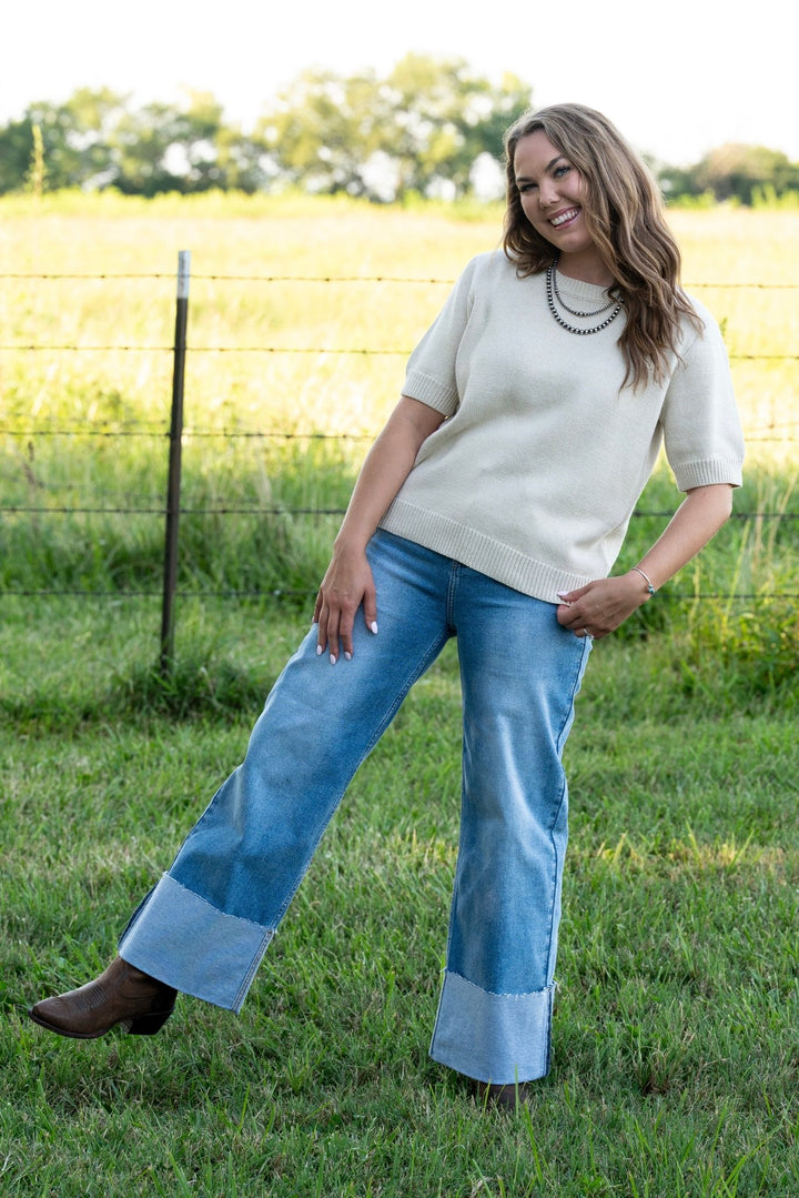 Hayden Cuffed Jeans - Lunabelle West