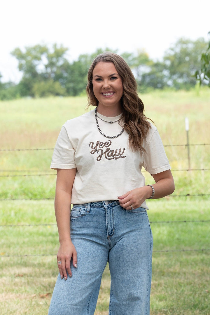 Yeehaw Embroidered Tee - Lunabelle West