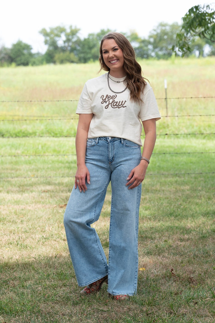 Yeehaw Embroidered Tee - Lunabelle West