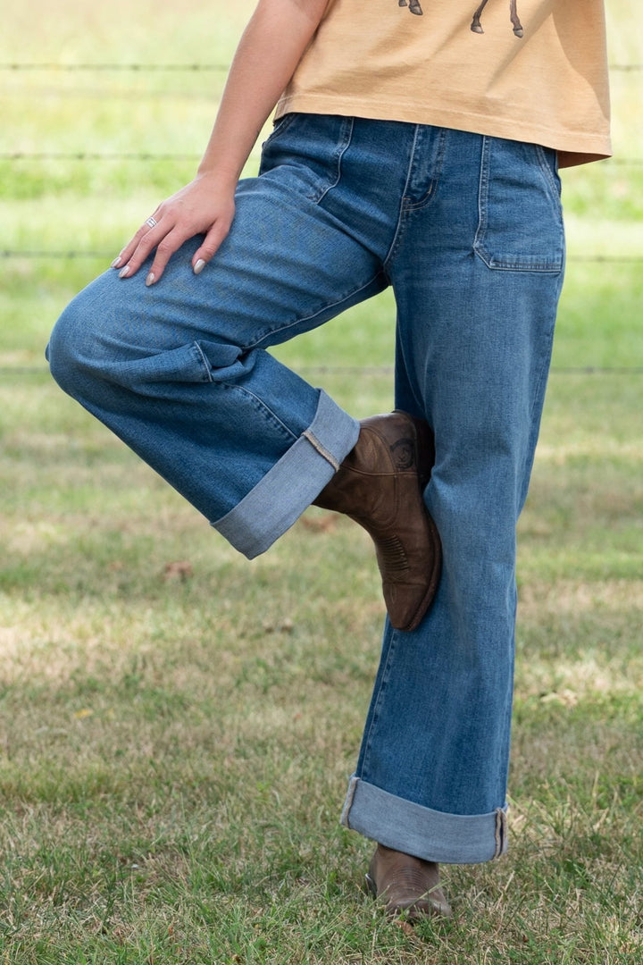 Shiloh Wide Leg Jeans - Lunabelle West