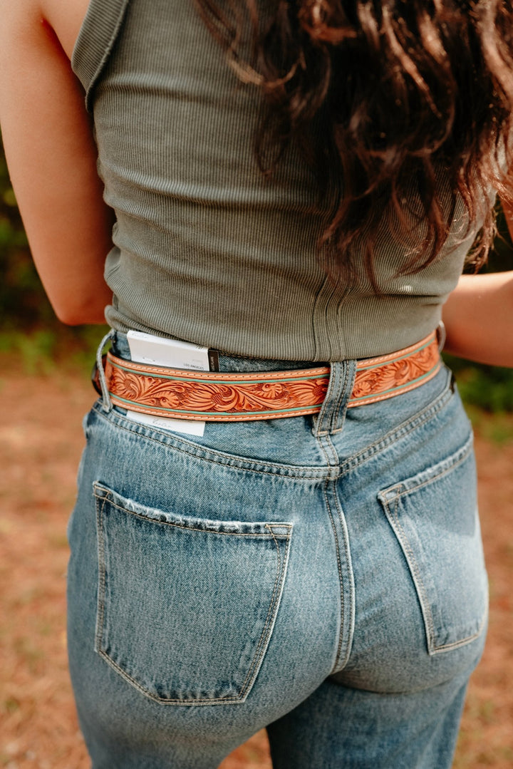 Carson Tooled Belt - Lunabelle West
