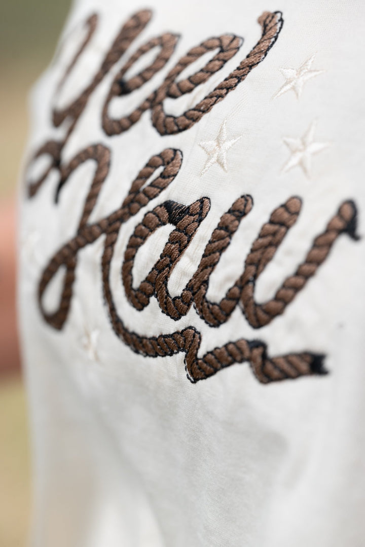 Yeehaw Embroidered Tee - Lunabelle West