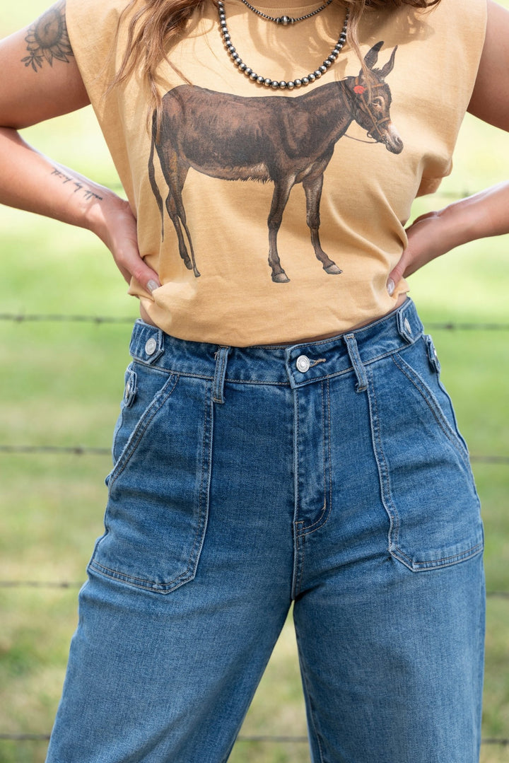 Shiloh Wide Leg Jeans - Lunabelle West