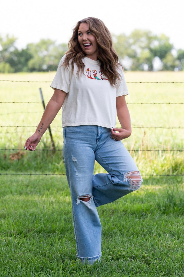 Head Over Boots Tee - Lunabelle West