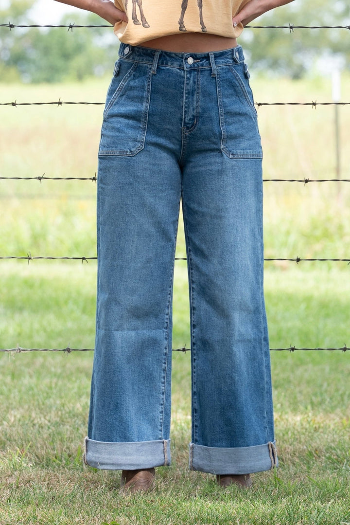 Shiloh Wide Leg Jeans - Lunabelle West
