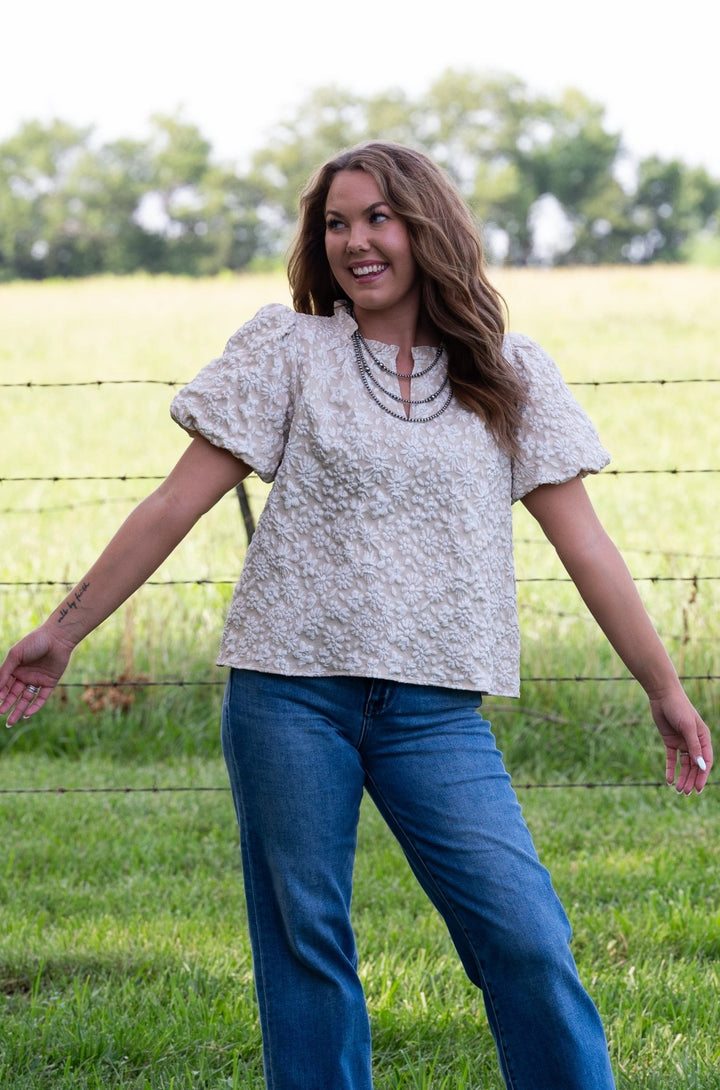 Hazel Textured Top - Lunabelle West