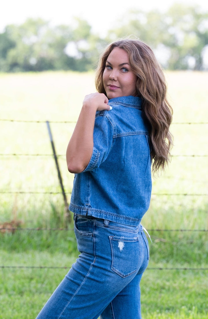 Dakota Denim Top - Lunabelle West