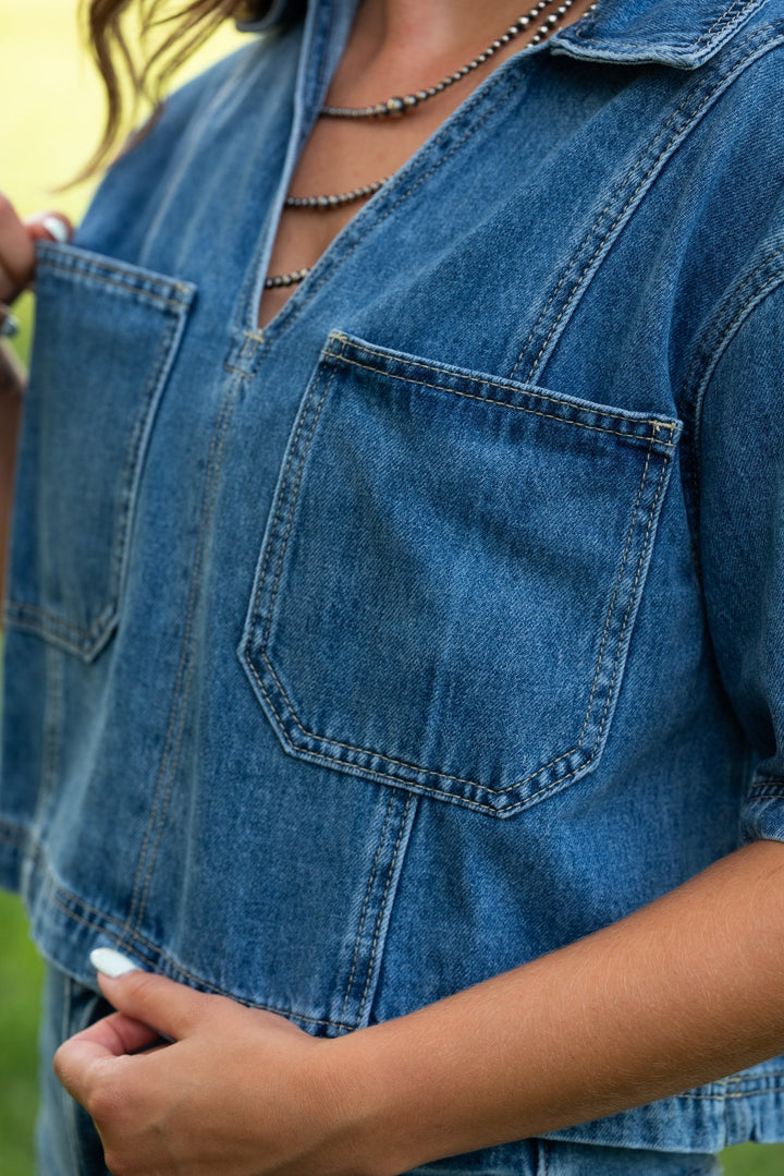 Dakota Denim Top - Lunabelle West