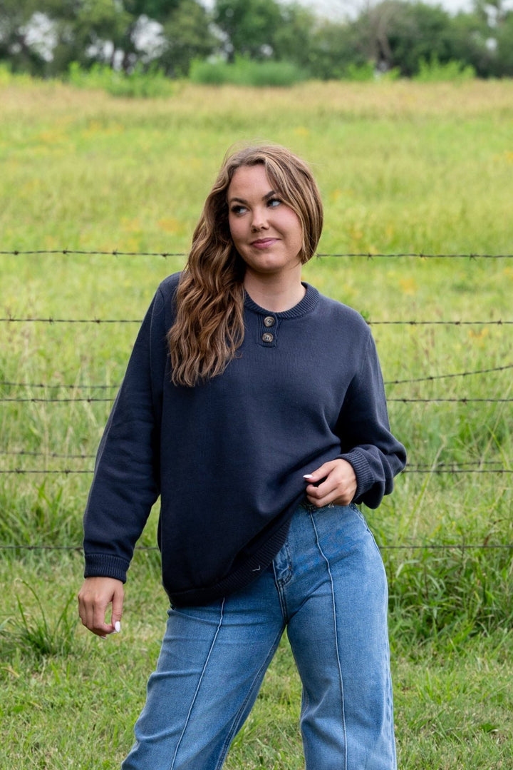 Barrett Knit Henley - Lunabelle West