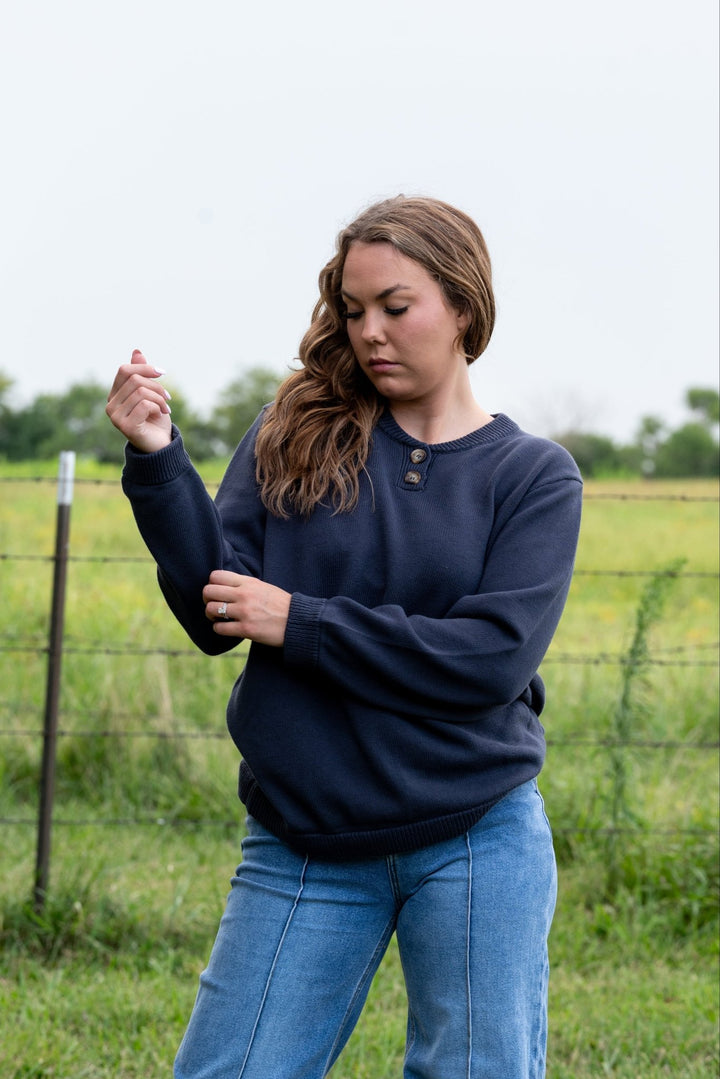 Barrett Knit Henley - Lunabelle West