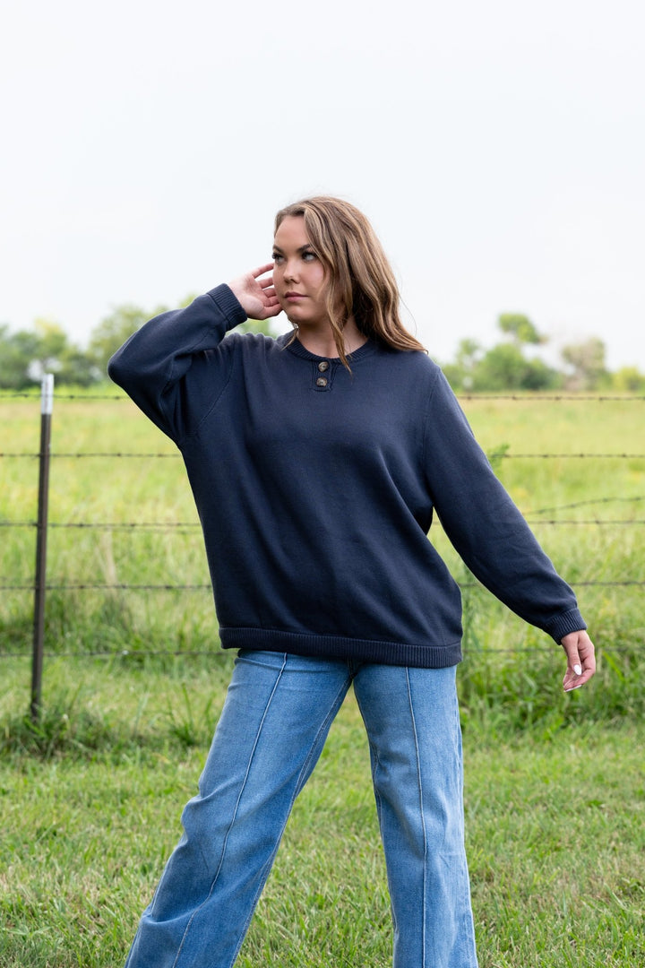 Barrett Knit Henley - Lunabelle West