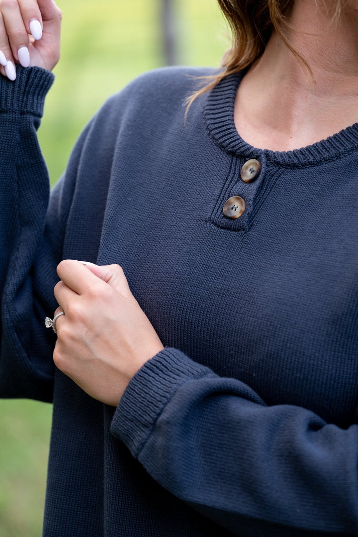 Barrett Knit Henley - Lunabelle West