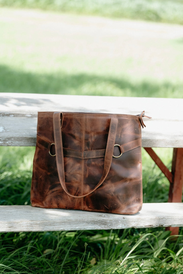 Celia Leather Tote Bag - Lunabelle West