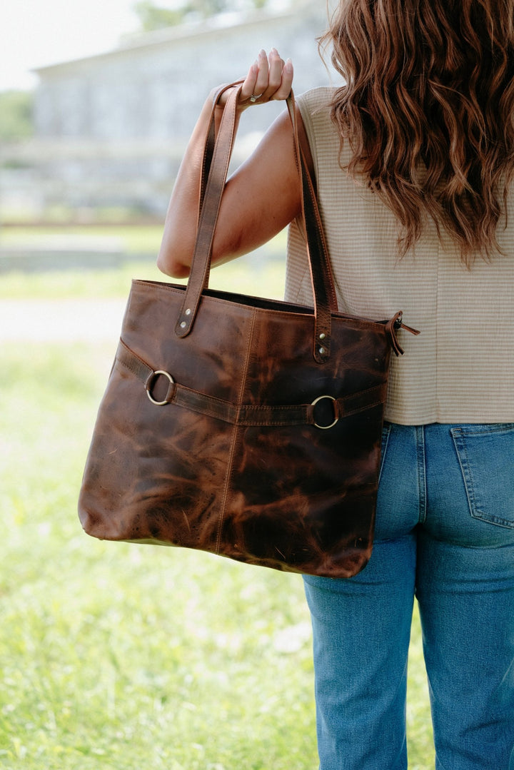 Celia Leather Tote Bag - Lunabelle West