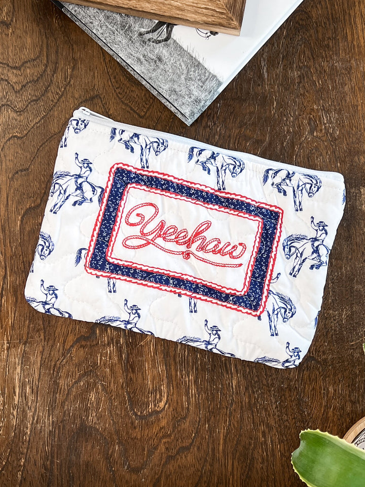 YeeHaw Quilted Makeup Bag - Lunabelle West