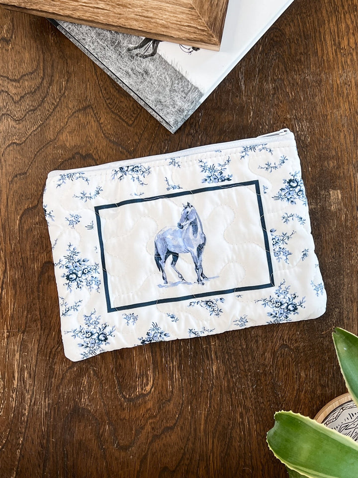 Horse Quilted Makeup Bag - Lunabelle West