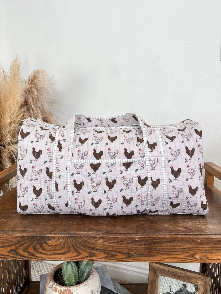Chicken Quilted Duffel Bag - Lunabelle West