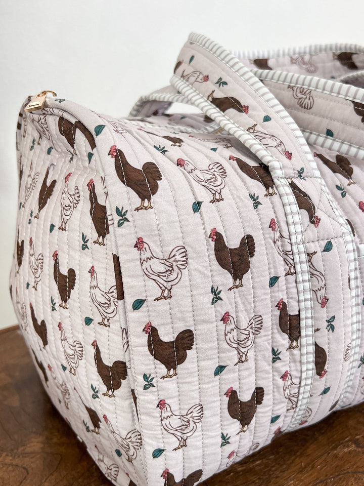 Chicken Quilted Duffel Bag - Lunabelle West