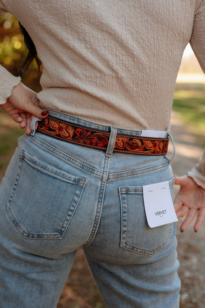 Matteson Tooled Belt - Lunabelle West