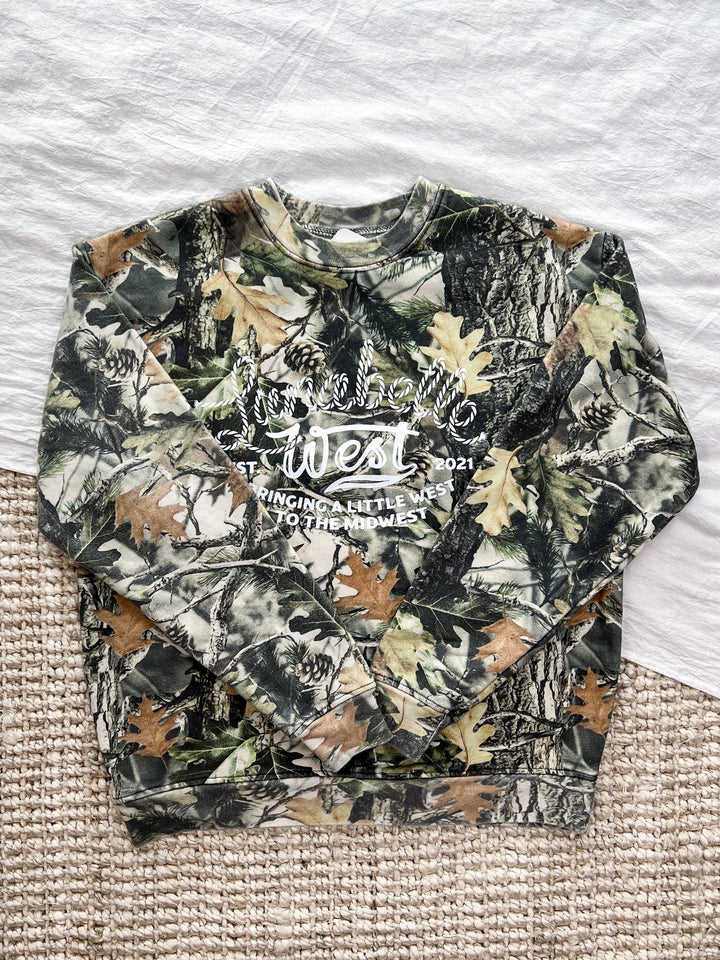 LW Logo Camo Crewneck - Lunabelle West