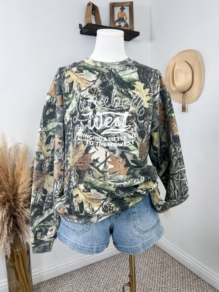 LW Logo Camo Crewneck - Lunabelle West