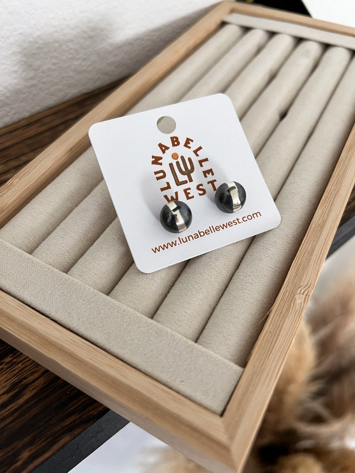 Melanie Sterling Silver 10mm Pearl Studs - Lunabelle West