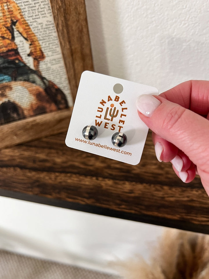 Melanie Sterling Silver 10mm Pearl Studs - Lunabelle West