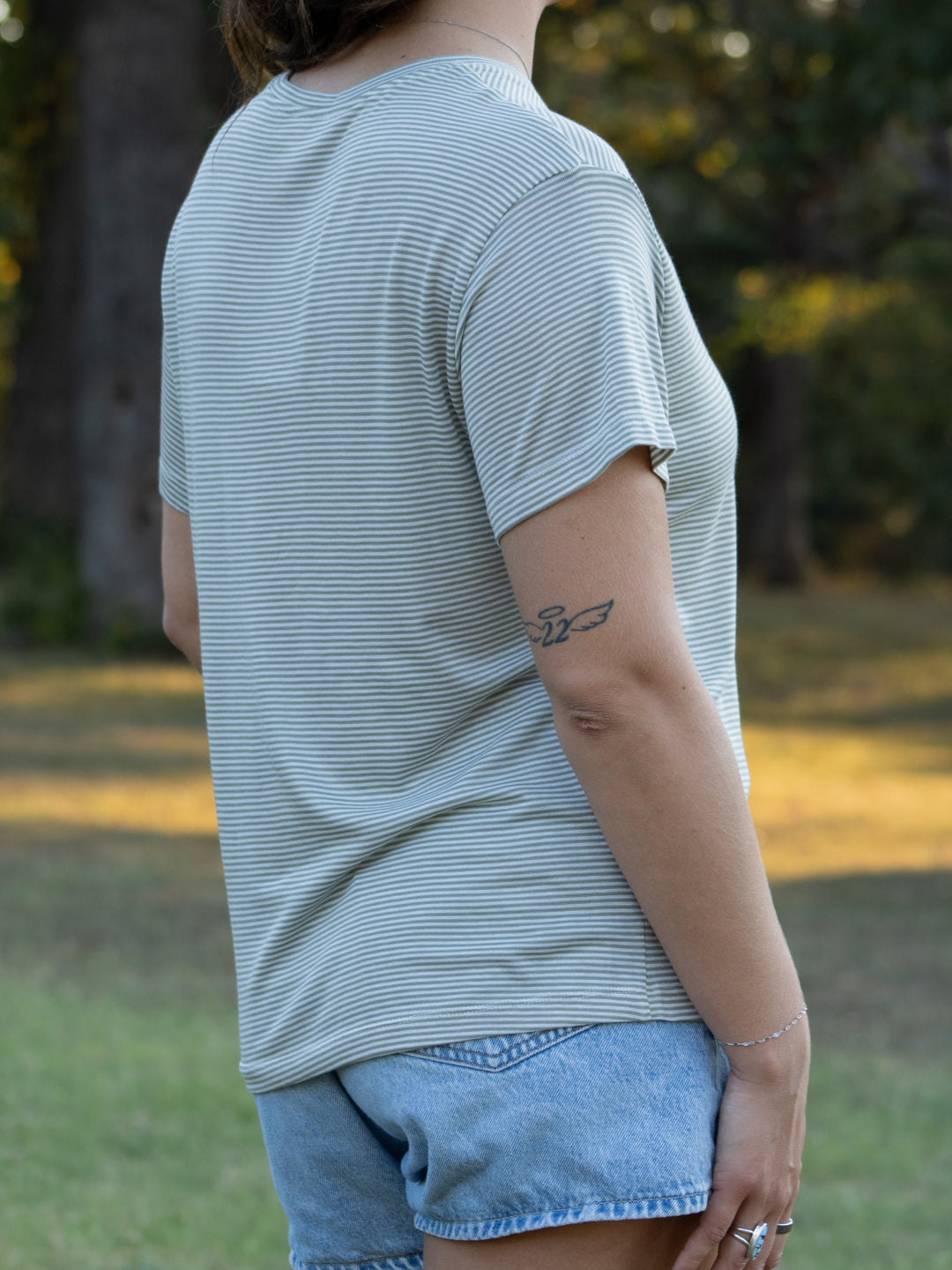 Olive Stripe Tee