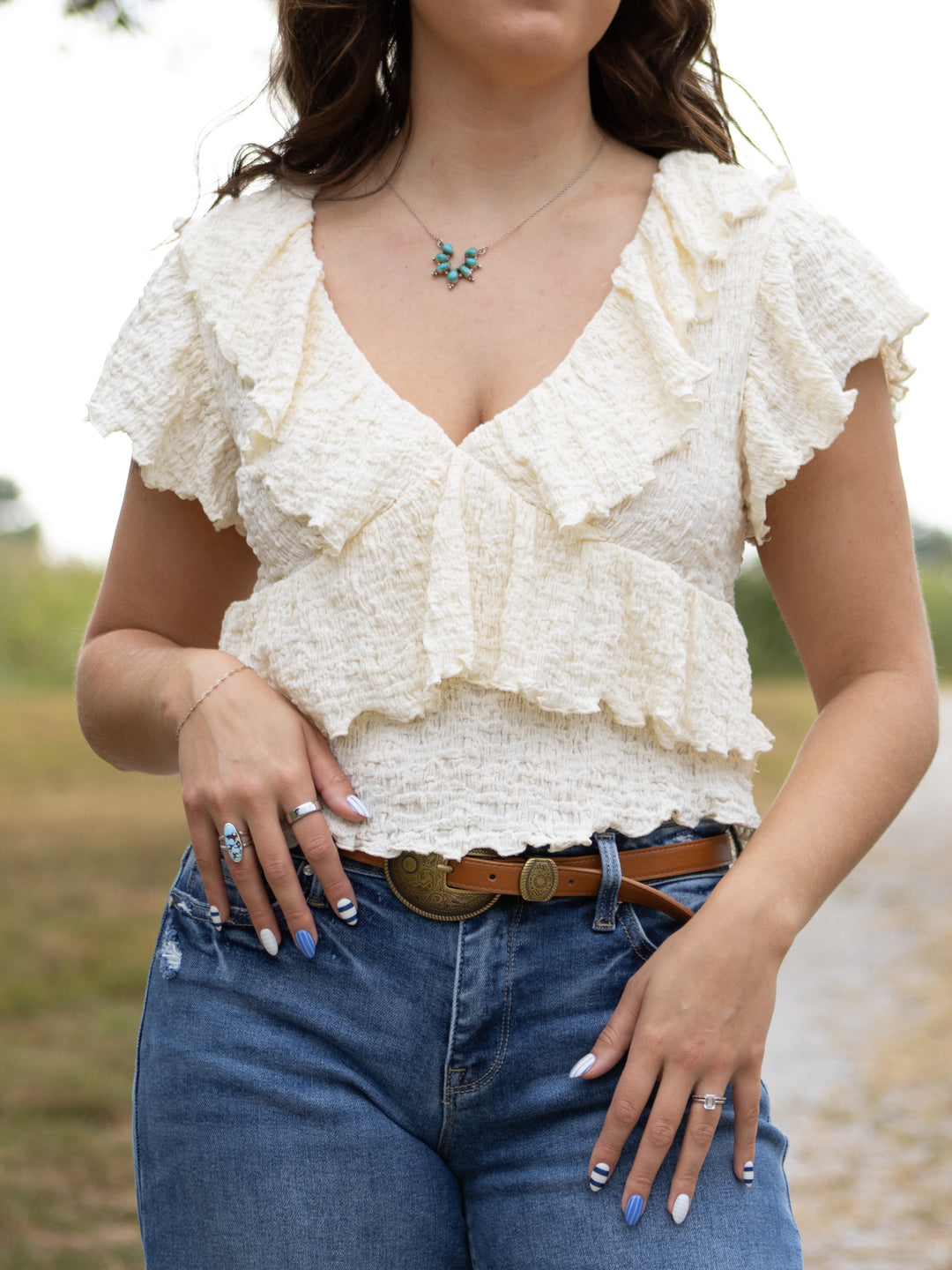 Clara Textured Top