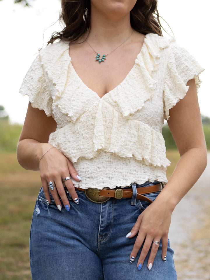 Clara Textured Top