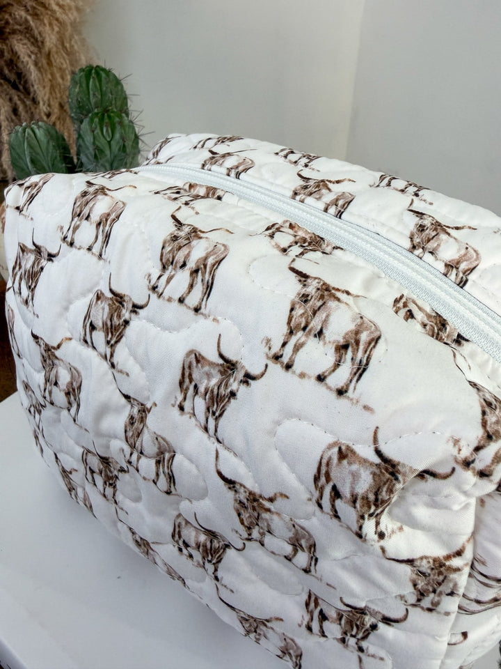 Bandera Quilted Makeup Bag - Lunabelle West