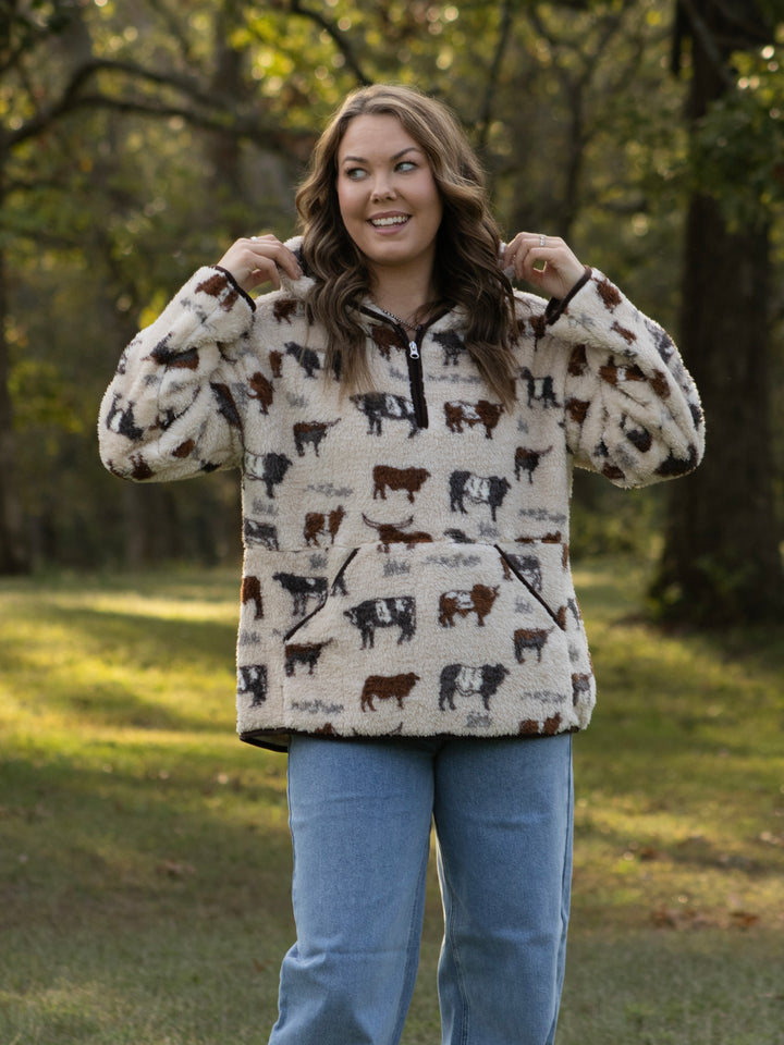 Cattle Country Sherpa Pullover