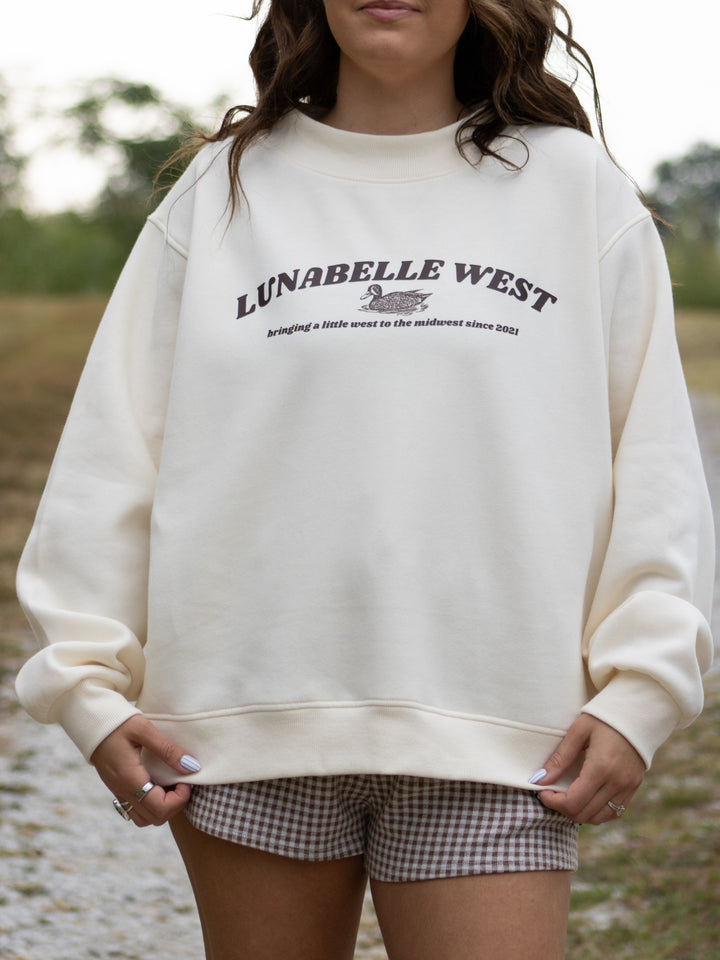 Duck Logo Mockneck Ivory