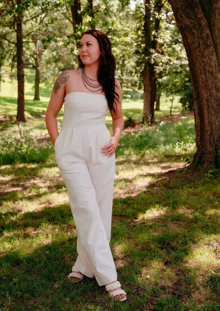 Sutter Creek Linen Jumpsuit - Lunabelle West