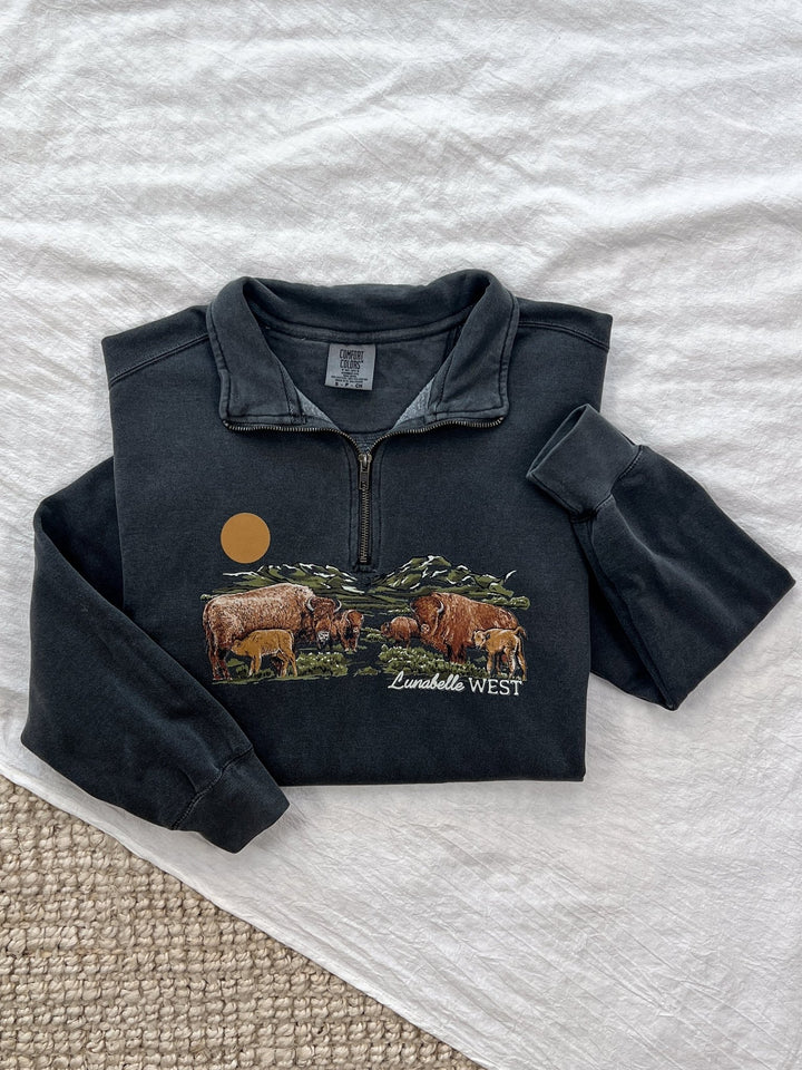 Where They Roam Quarter Zip - Lunabelle West
