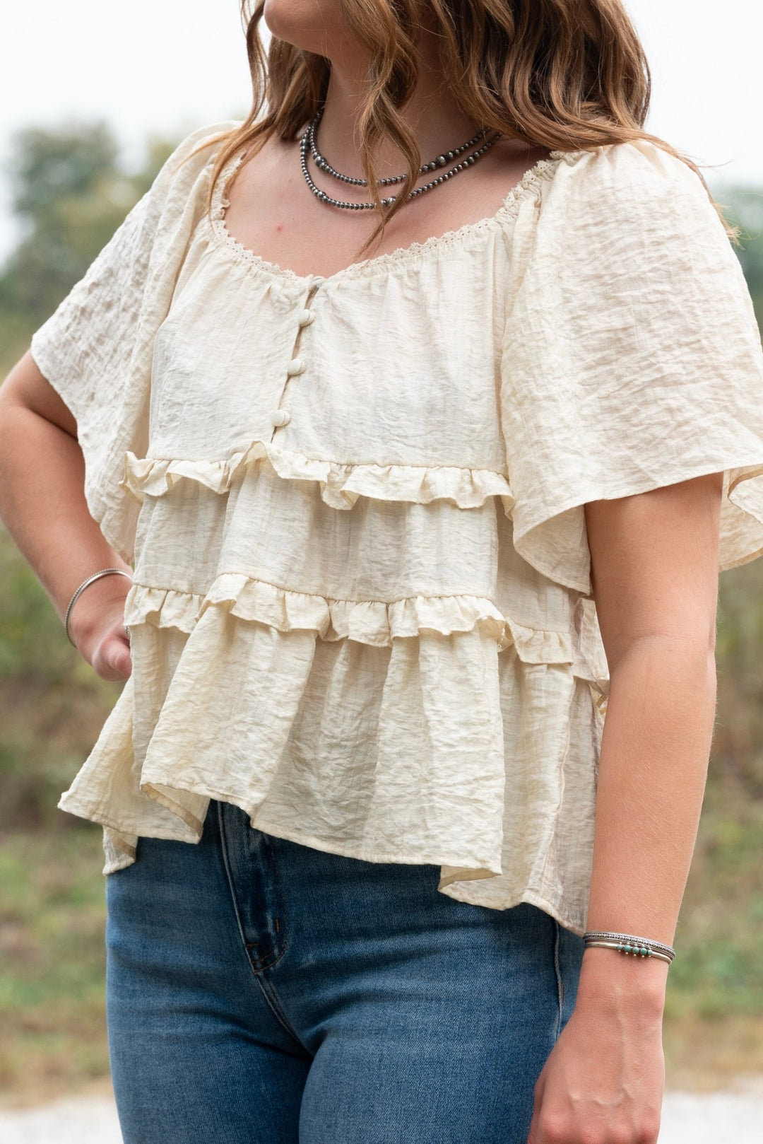 Laurel Ruffle Top - Lunabelle West