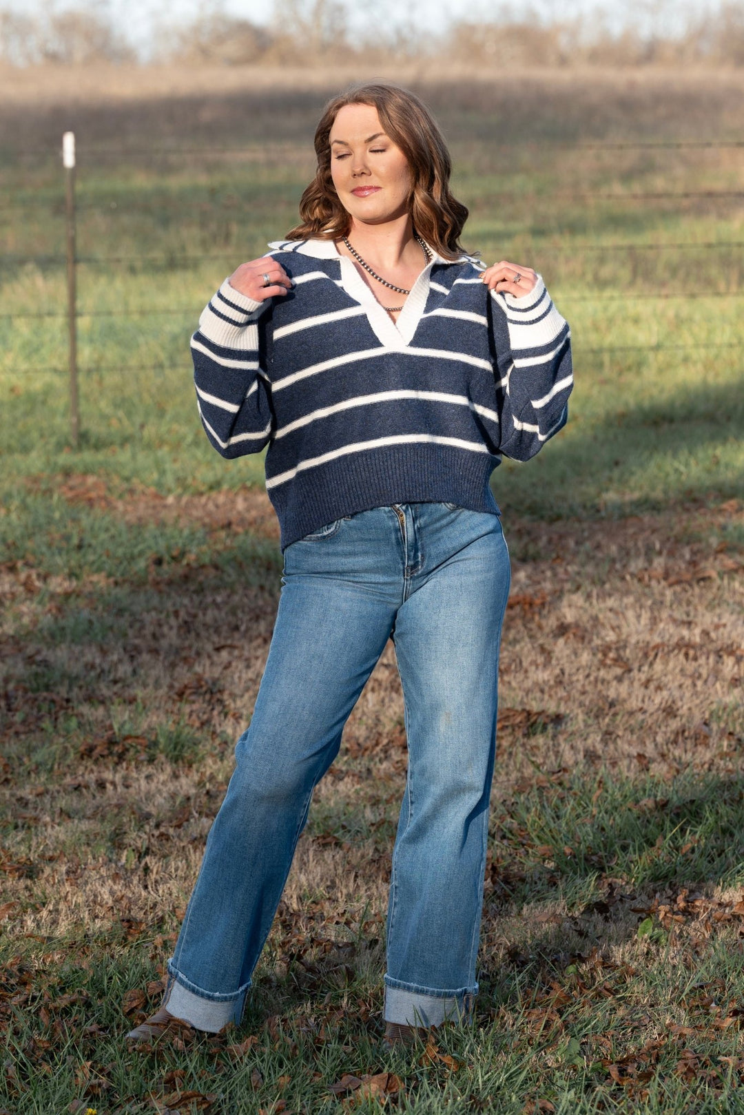 Carter Collared Sweater - Lunabelle West