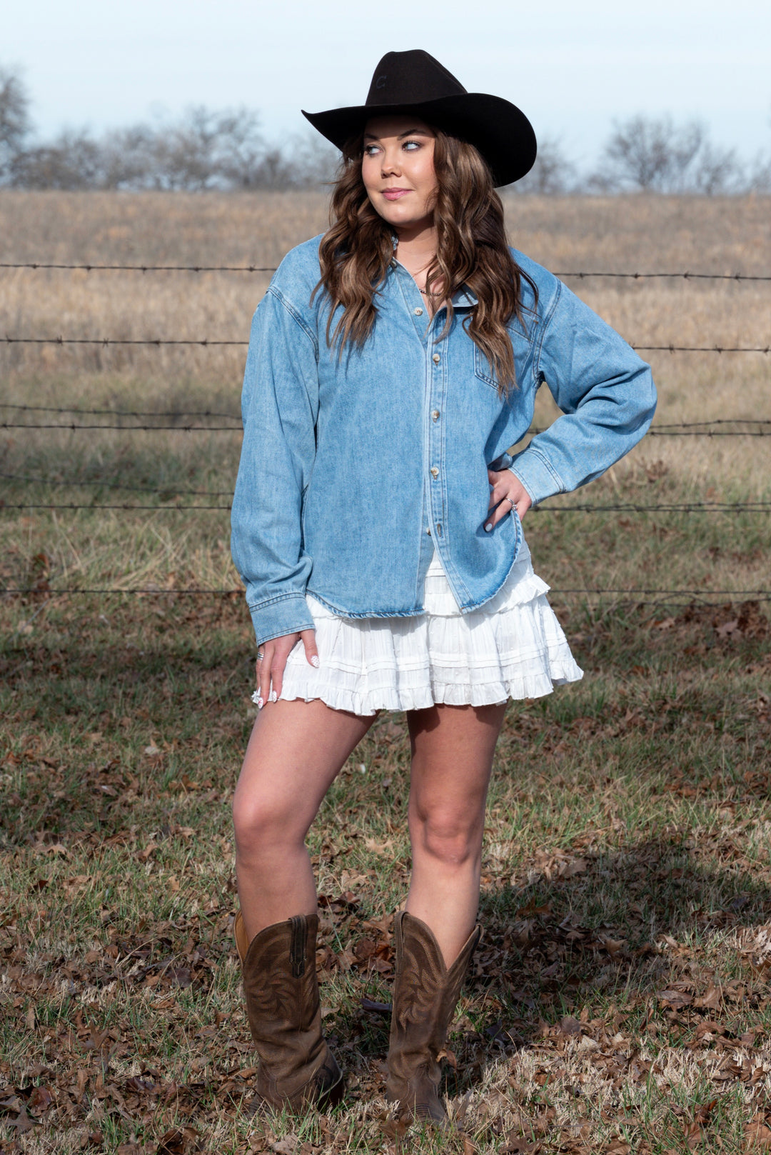 Harper Denim Button Down