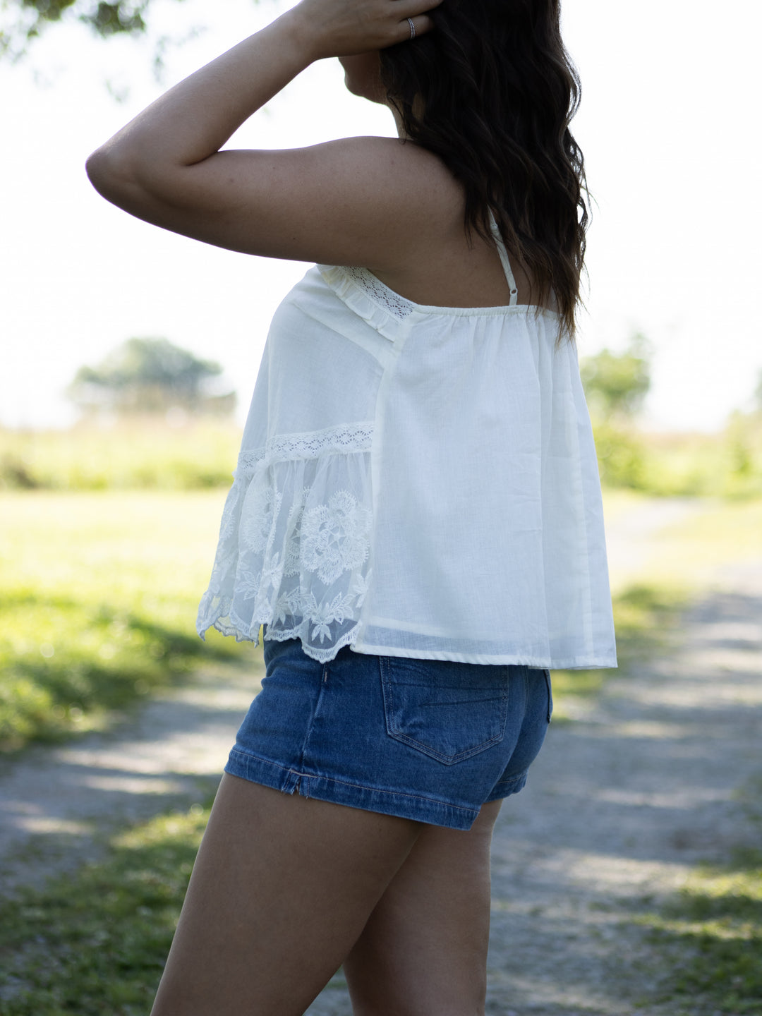 Maris Embroidered Lace Tank