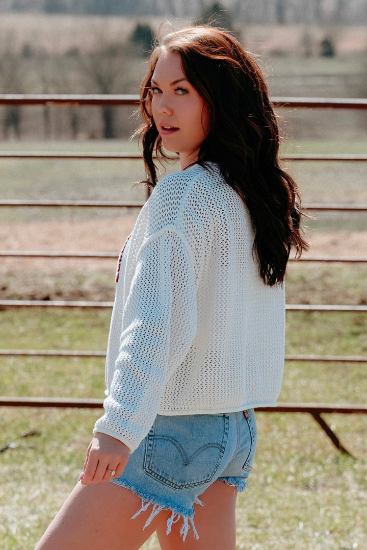 American Flag Knitted Top - Lunabelle West