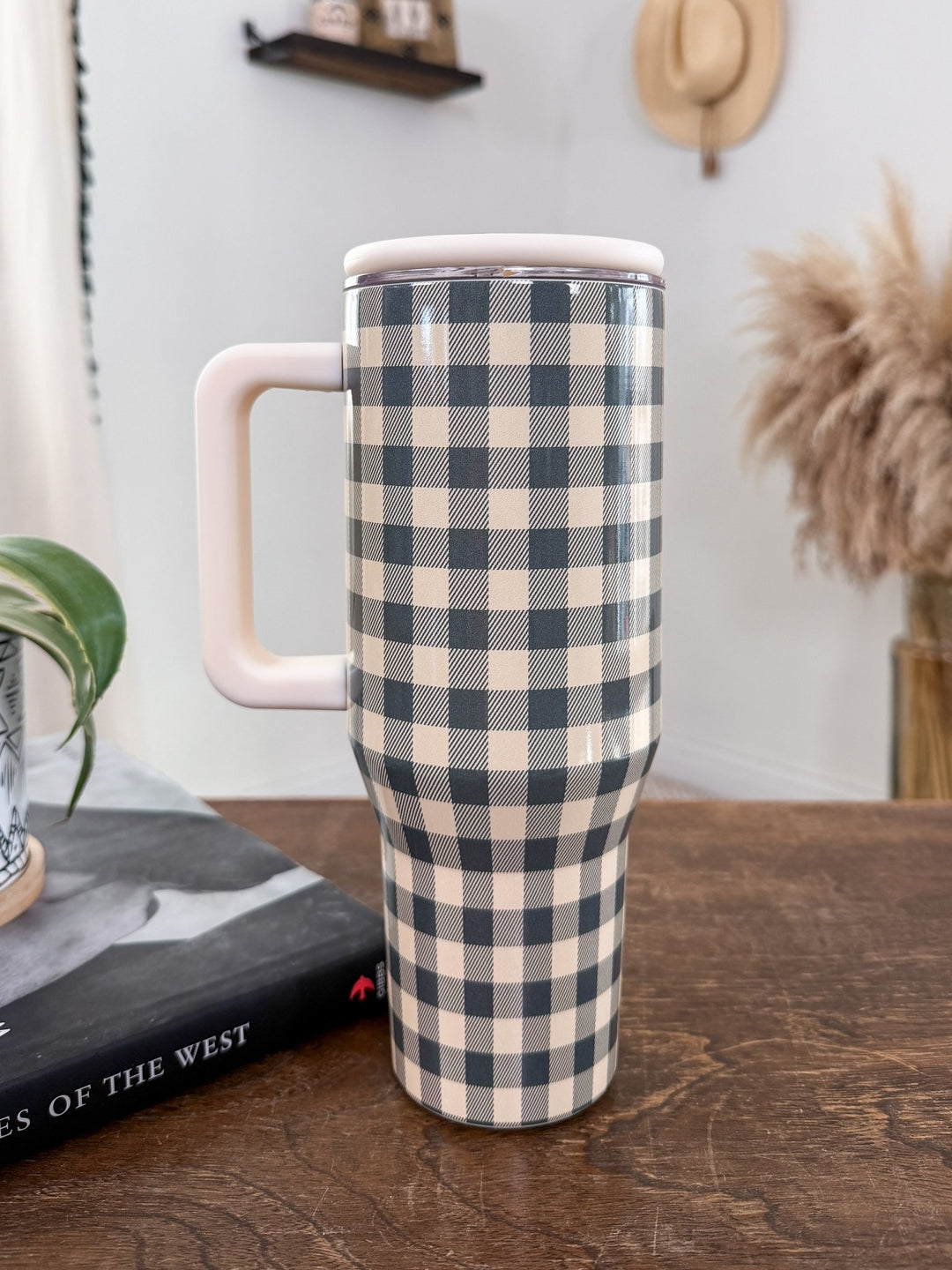Evergreen Gingham Tumbler - Lunabelle West
