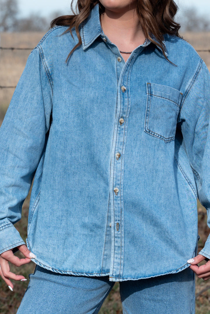 Harper Denim Button Down