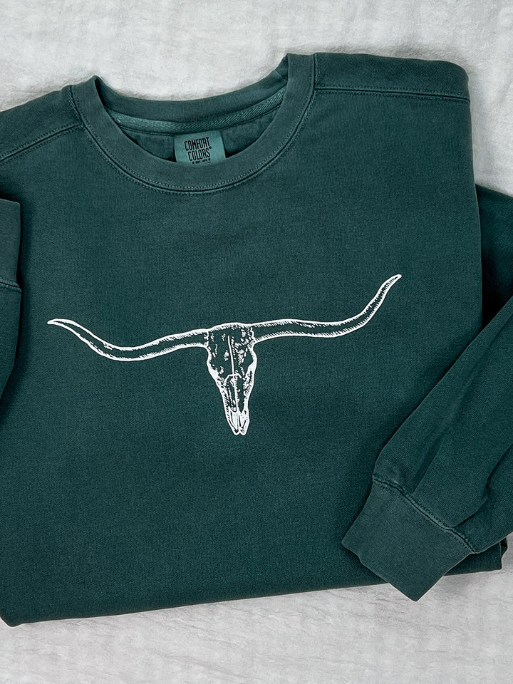 Longhorn Betty Crewneck - Lunabelle West