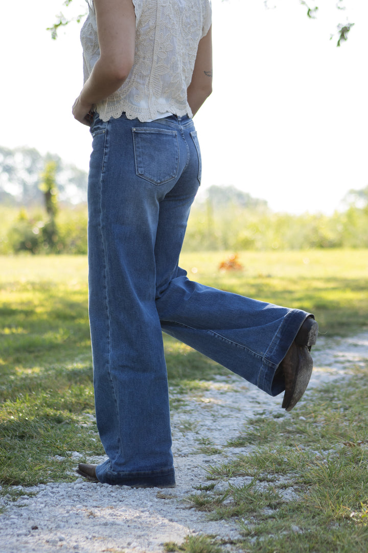 Cooper Wide Leg Denim Trouser