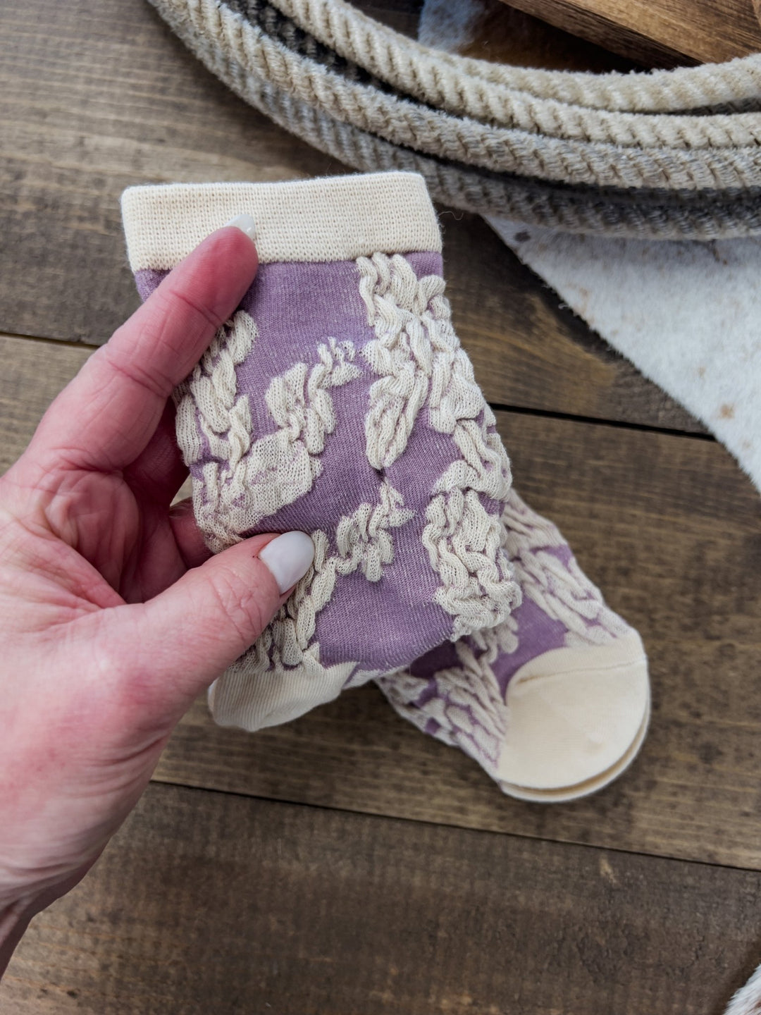 Springtime Embossed Socks - Lunabelle West